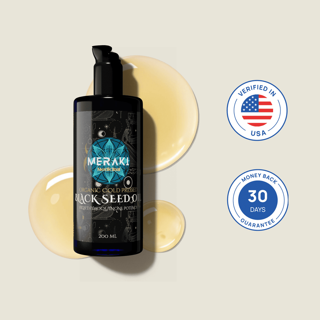 High Potency Cold-Pressed Organic Black Seed Oil with 3% Thymoquinone