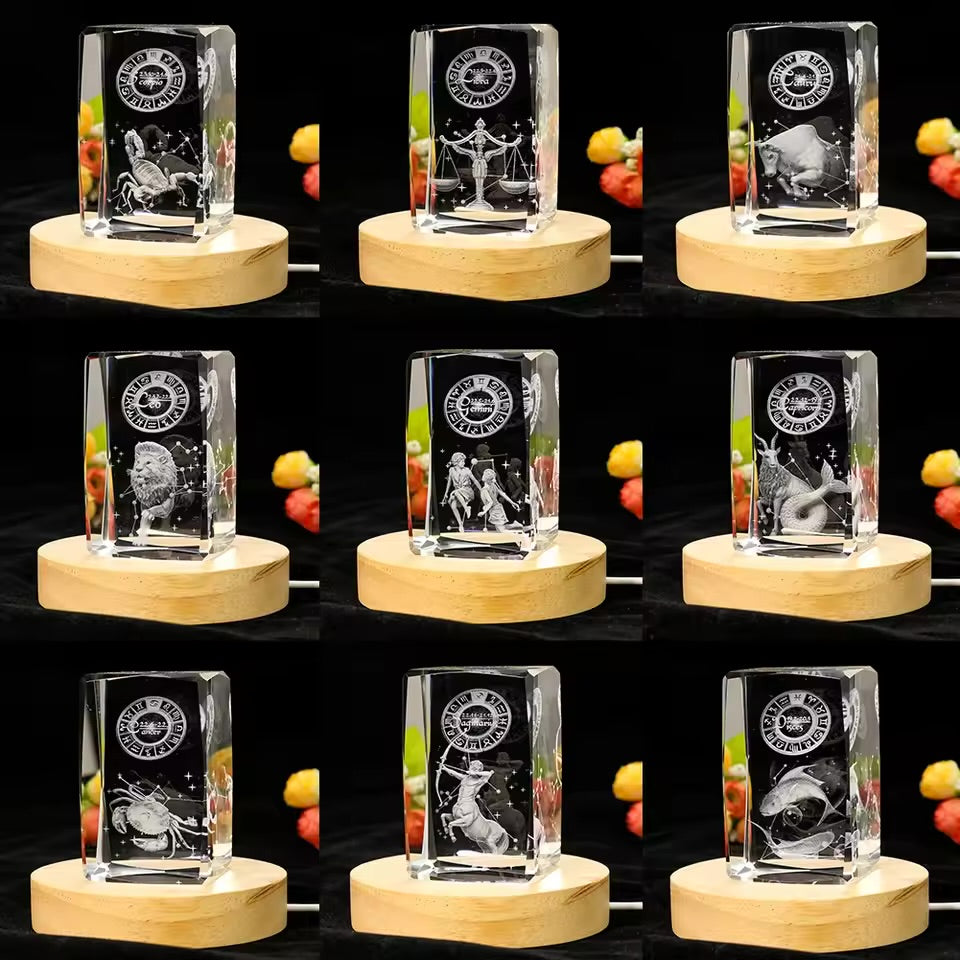 Custom Engraved Crystal Cubes