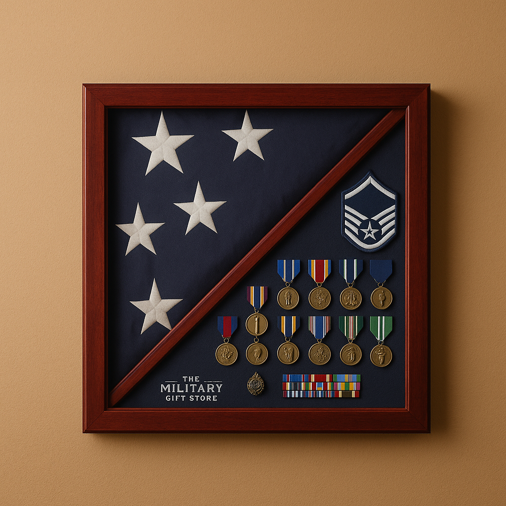 Flag And medal Display case, award and flag case