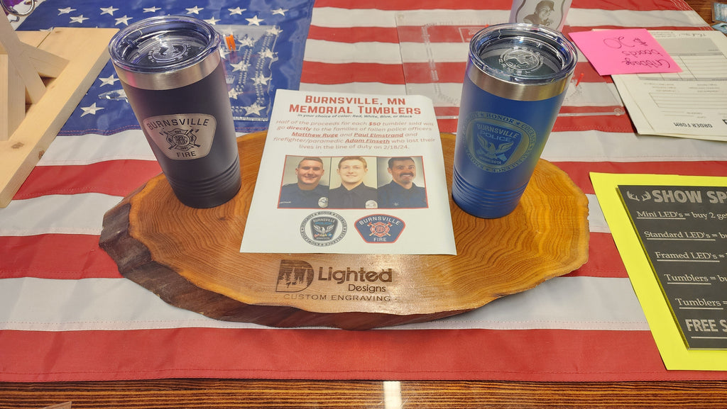 Burnsville memorial tumblers
